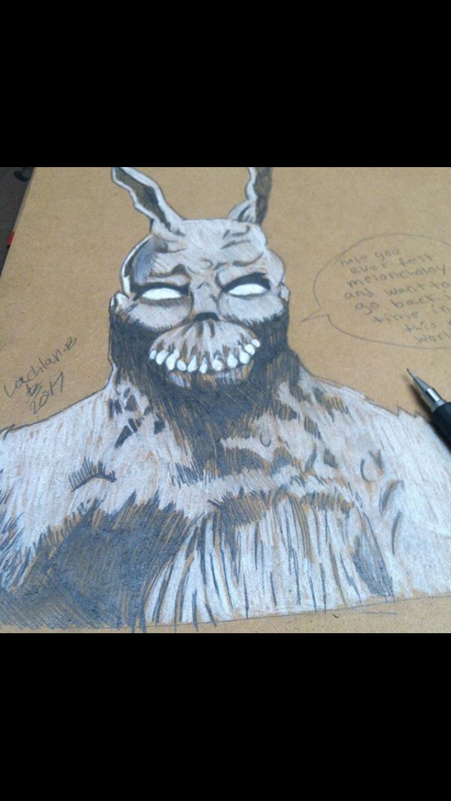 portrait of the character Frank from donnie darko